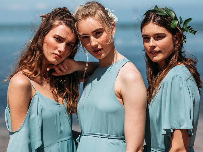 Fashion-forward cool bridesmaids Rewritten - Sabina Motasem