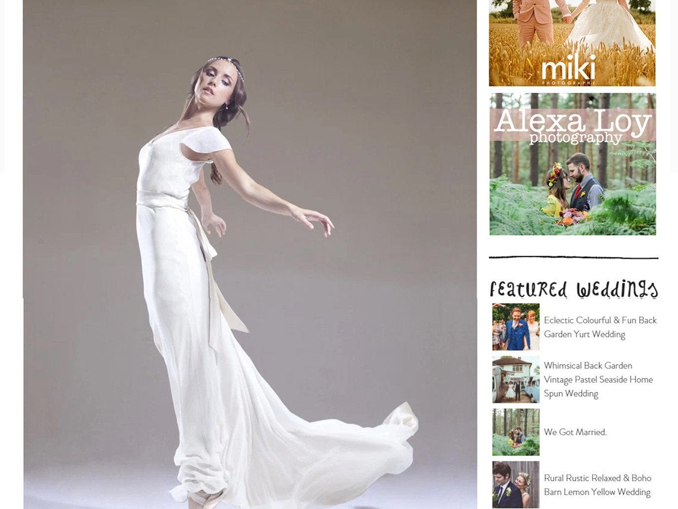 Featured on Whimsical Wonderland Weddings blog - Sabina Motasem