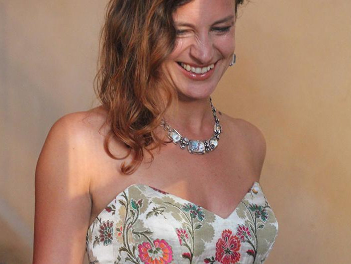 Gorgeous floral wedding dress in France - Sabina Motasem