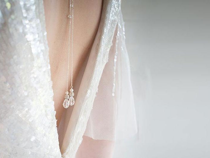 Back Necklaces: The perfect accessory for low back wedding dresses - Sabina Motasem
