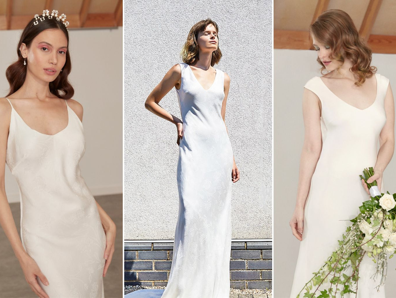 Stylish necklaces to complement V-neck wedding dresses - Sabina Motasem