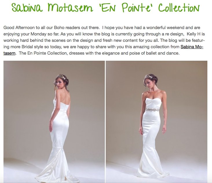 Bridal Style: Sabina Motasem ‘En Pointe’ Collection – Dresses With The Elegance of Ballet - Sabina Motasem