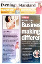 Evening Standard - Wedding Dress designer turned mask-maker - Sabina Motasem