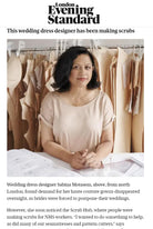 Evening Standard - Wedding Dress designer turned mask-maker - Sabina Motasem