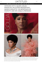 Golda Rosheuvel of Bridgerton wears the Marceline dress - Sabina Motasem