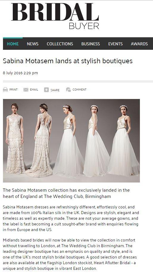 Love My Dress: Sabina Motasem lands at stylish boutiques - Sabina Motasem