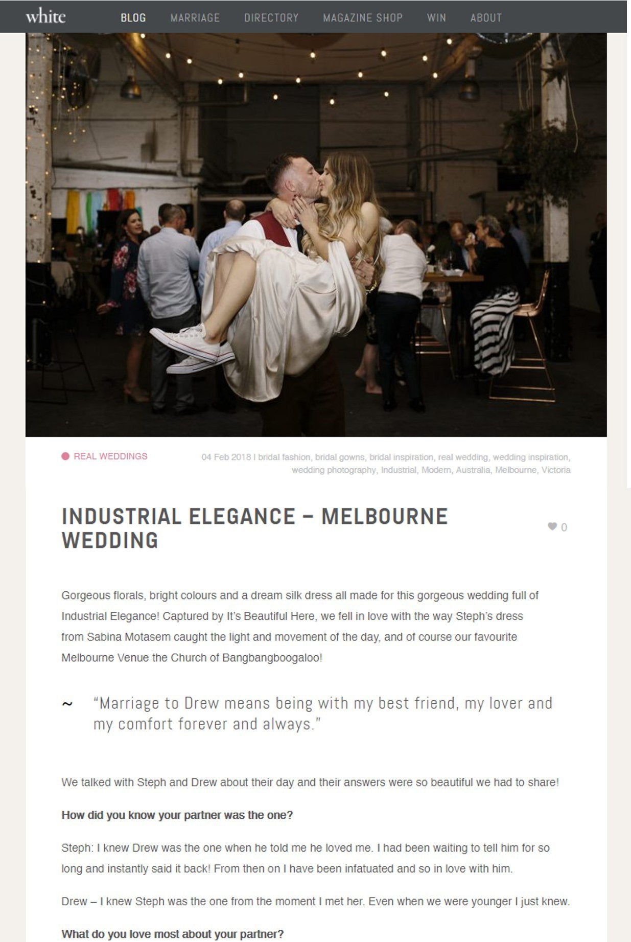 White Magazine - Sabina Motasem