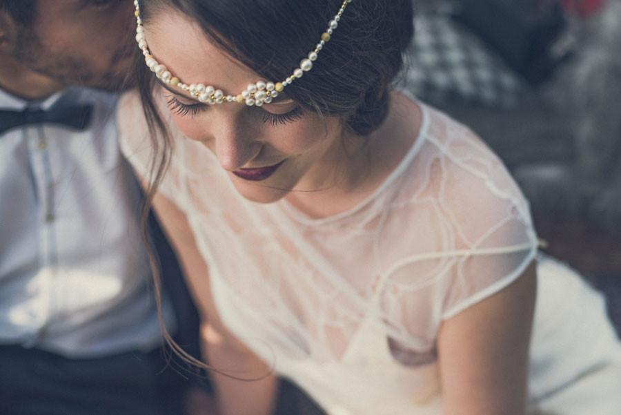 Glamorous 1930s Shoot in Navy, Pink & Gold - Sabina Motasem