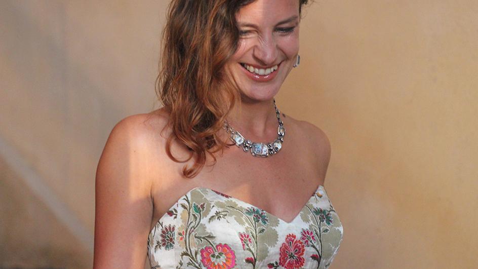 Gorgeous floral wedding dress in France - Sabina Motasem