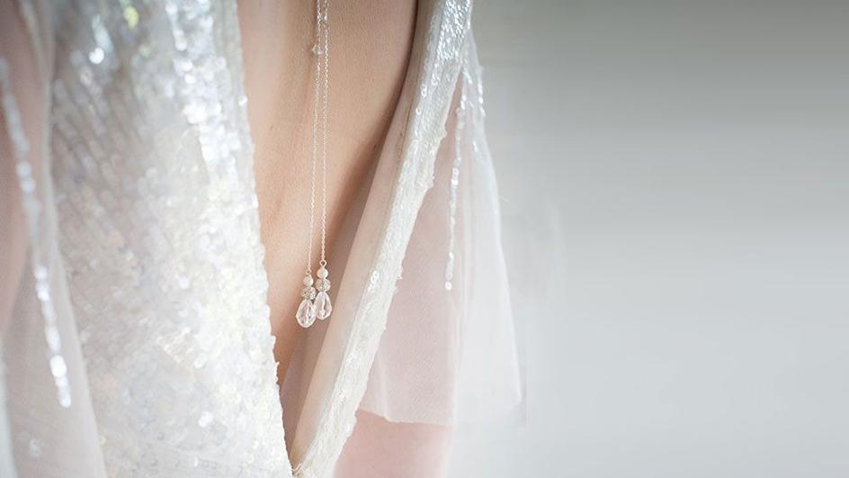 Back Necklaces: The perfect accessory for low back wedding dresses - Sabina Motasem