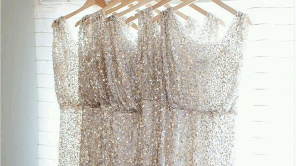 Sequin bridesmaid dresses - Sabina Motasem