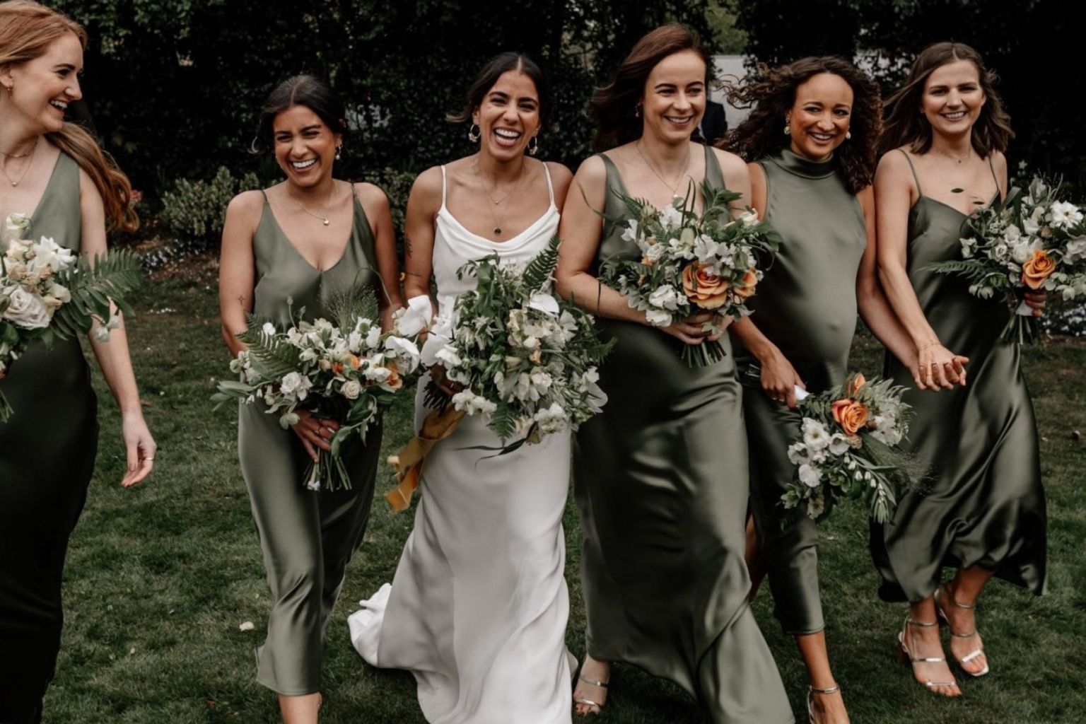 Slinky and romantic bridesmaid dresses - Sabina Motasem