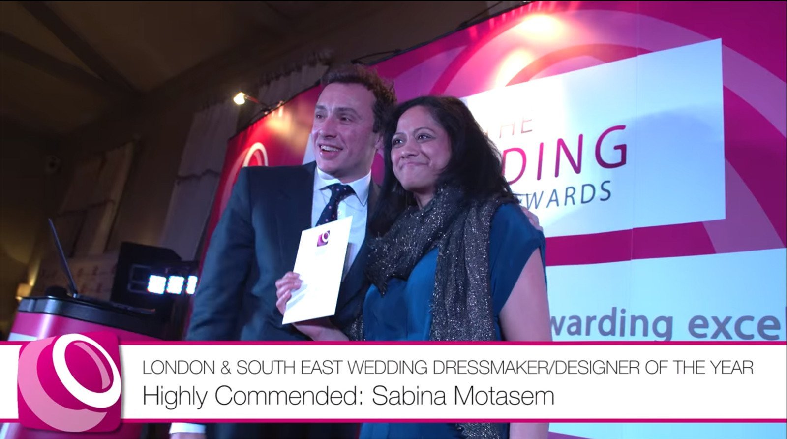Video: Sabina Motasem accepts 'Highly Commended' award for London and the South East - Sabina Motasem