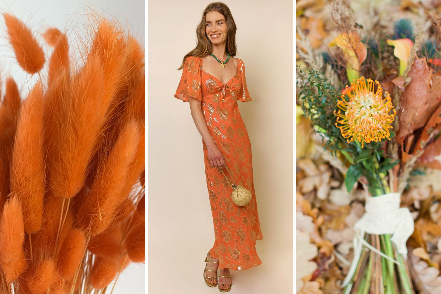 Wedding Colour Inspiration: Get ready for autumn with shades of pumpkin - Sabina Motasem