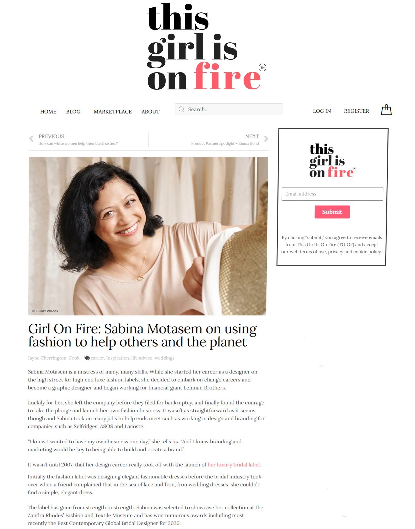 Girl On Fire: Sabina Motasem on using fashion to help others and the planet - Sabina Motasem