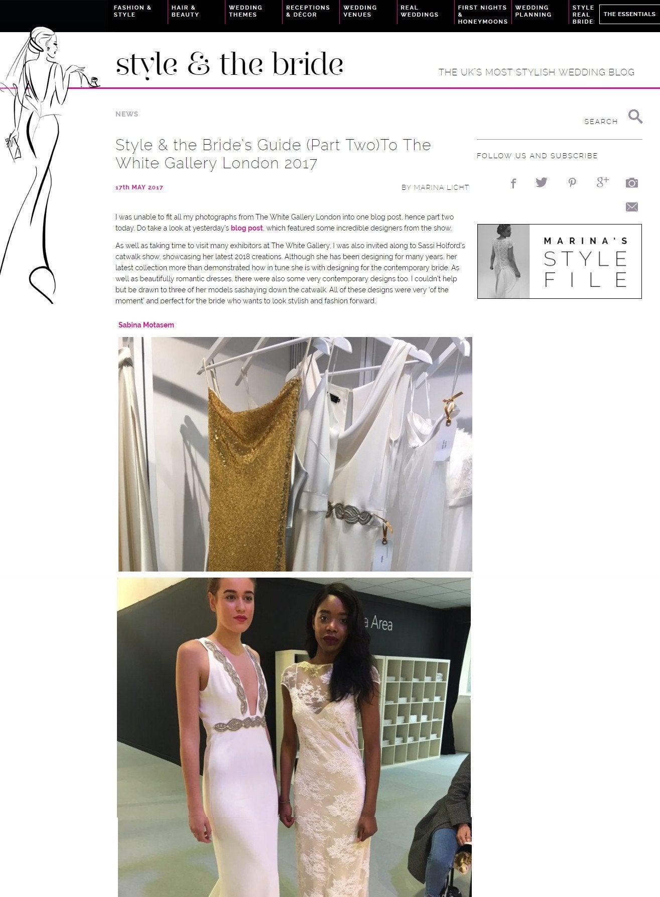 Style & the Bride - White Gallery 2017 - Sabina Motasem