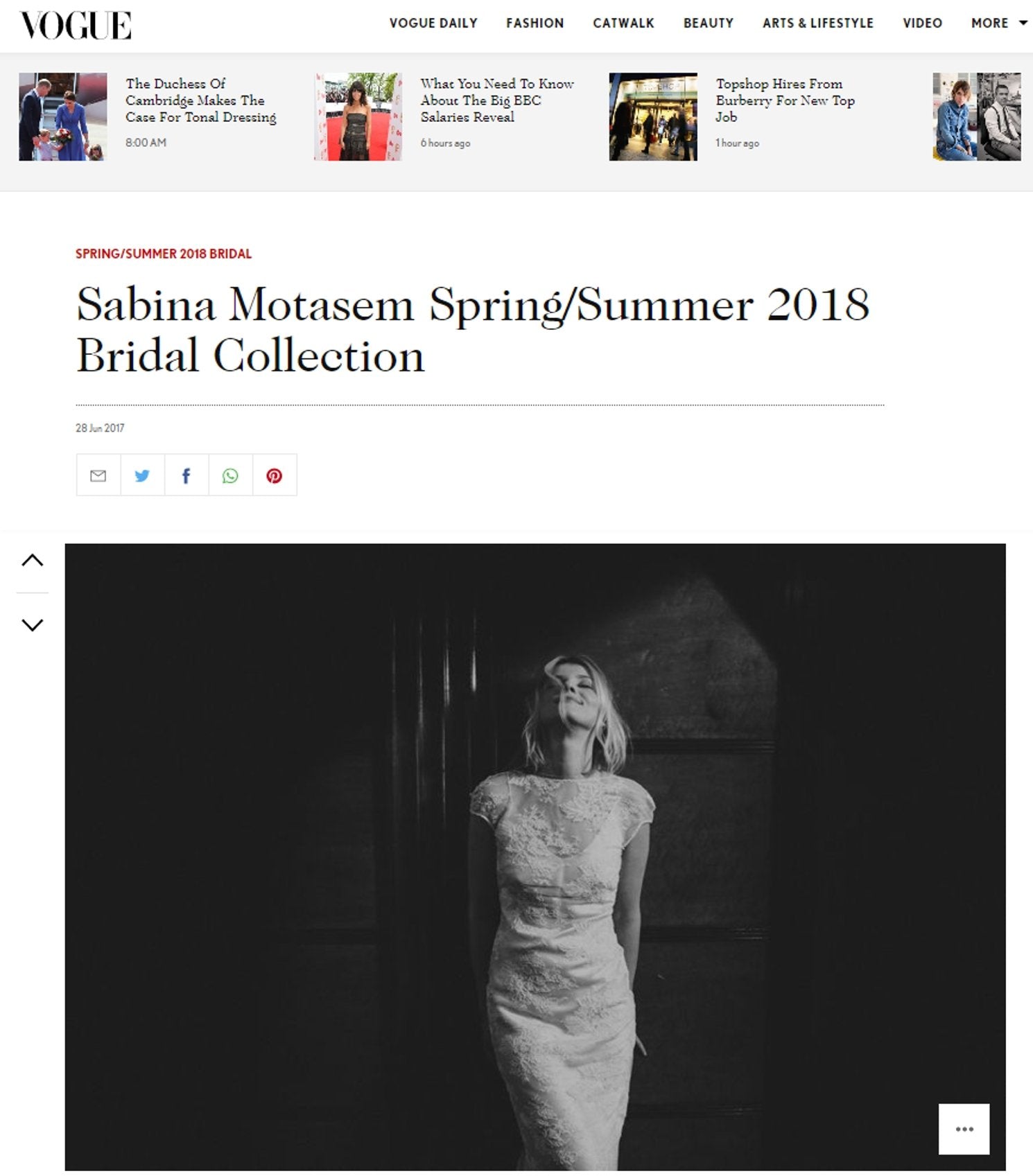 Vogue Sabina Motasem 2018 collection - Sabina Motasem